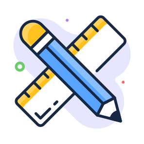 Drafting, Tools, Pencil, Ruler, Scale icon