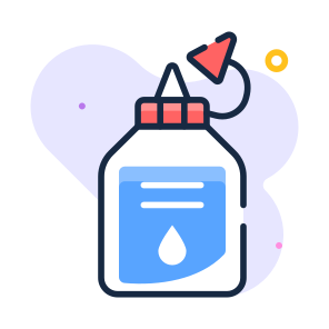 Glue, Bottle, Stationery, Applicator, Adhesive icon
