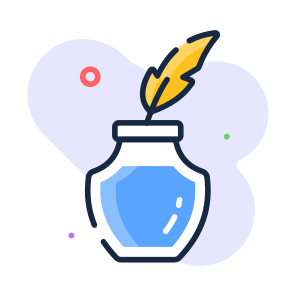 Inkpot, Calligraphy, Writing, Stationery, Ink icon