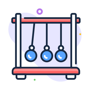 Pendulum, Oscillation, Newton Cradle, Science, Experiment icon