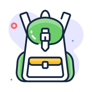 School, Bag, Knapsack, Rucksack, Haversack icon