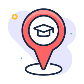 School, Location, Map, Marker, Education icon