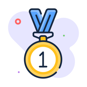 St, Prize, Gold, Medal, Achievement icon