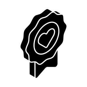 Heart, Love, Affection, Badge, Emblem icon