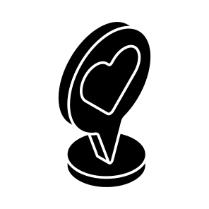 Romantic, Place, Destination, Location, Heart icon