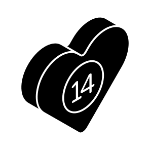 Valentine, Day, Th, February, Heart icon