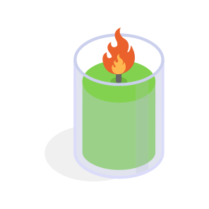 Candle, Glass, Light, Fire, Glow icon