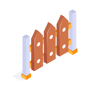 Fence, Picket, Barrier, Boundary, Palisade icon