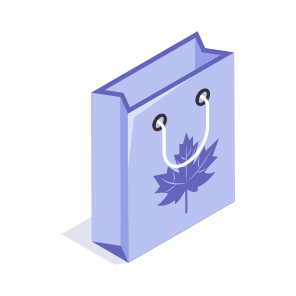Gift, Bag, Present, Maple Leaf, Shopping icon