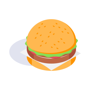 Hamburger, Burger, Sandwich, Food, Fast Food icon