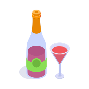 Wine, Bottle, Alcohol, Drink, Beverage icon