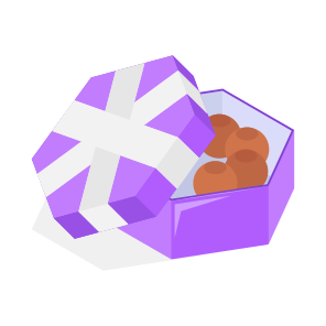 Chocolate, Box, Gift, Valentines, Love icon