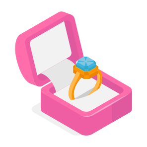 Diamond, Ring, Engagement, Wedding, Proposal icon