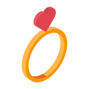 Engagement, Ring, Wedding, Love, Gold icon