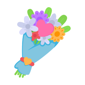 Flower, Bouquet, Git, Romantic, Love icon