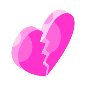 Broken, Heart, Shattered, Heartbreak, Divorce icon