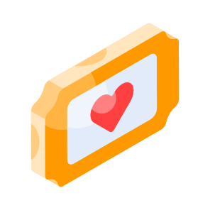 Love, Romance, Ticket, Cinema, Movie icon