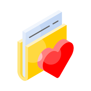 Romantic, Data, Storage, Love, Folder icon