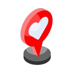 Romantic, Place, Destination, Location, Heart icon