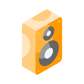 Speaker, Woofer, Audio, Device, Electronic icon