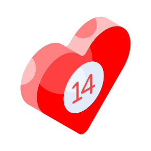 Valentine, Day, Th, February, Heart icon