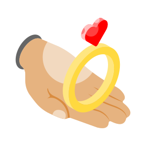 Wedding, Proposal, Engagement, Ring, Gemstone icon