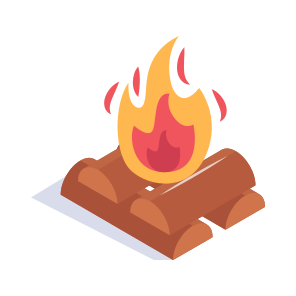 Bonfire, Campfire, Blaze, Balefire, Log Fire icon