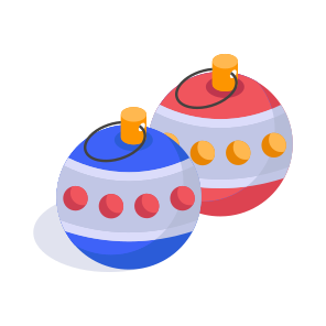 Christmas, Baubles, Decoration, Ball, Luminous icon