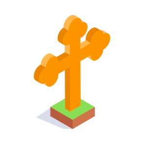 Christmas, Symbol, Cross, Christian, Catholic icon