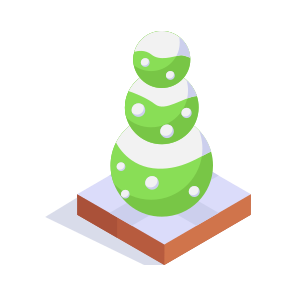 Christmas, Topiary, Tree, Decoration, Decorated icon