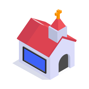 Church, House, Home, Building, Catholic icon