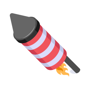 Firework, Rocket, Firecracker, Christmas, Celebration icon