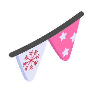 Garlands, Decoration, Pennants, Buntings, Streamer icon