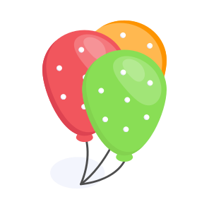 Balloons, Party, Celebration, New Year, Decoration icon