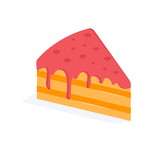 Cake, Slice, Dessert, Confectionery, Bakery, icon