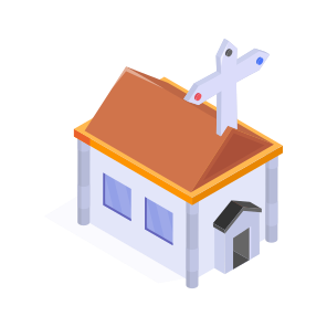 Church, House, Home, Building, Catholic icon