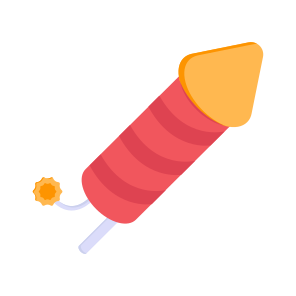 Firecracker, Rocker, Fireworks, Banger, Pyrotechnics icon