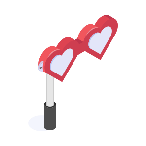 Heart, Glasses, Party, Mask, Carnival icon