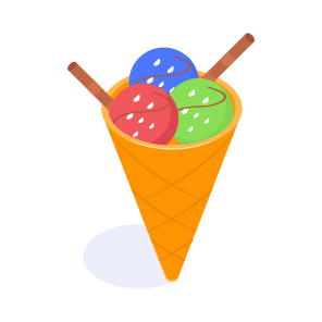 Ice Cream, Cone, Dessert, Frozen, Sundae icon