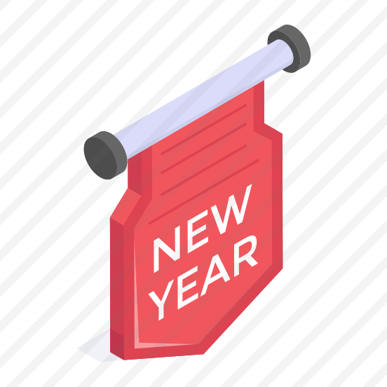 New Year, Banner, Celebration, Welcome, Decoration preview