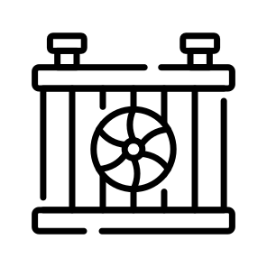 Car, Radiator, Cooling, System, Automotive, Fan, Engine icon