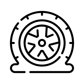 Tire, Tyre, Puncture, Punctured, Deflated, Vehicle, Maintenance icon