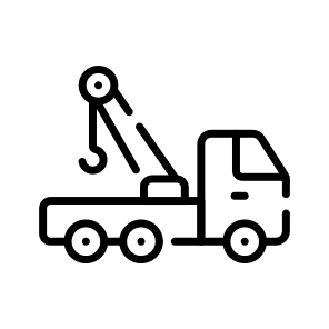 Tow, Truck, Breakdown, Automotive, Crane, Transportation, Roadside icon