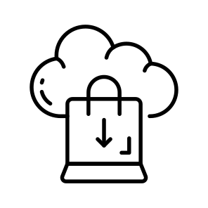 Cloud, Shopping, Online, Digital, Virtual icon