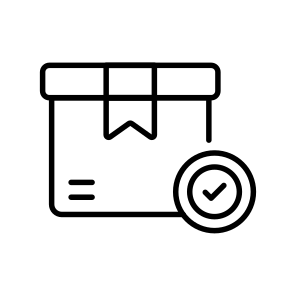 Confirmed, Parcel, Package, Delivery, Logistics icon