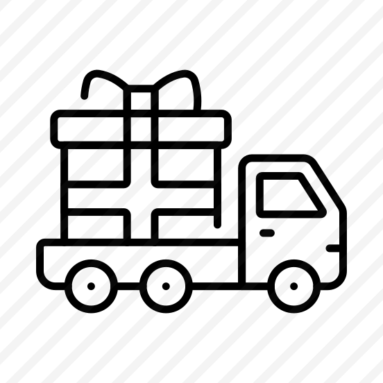 Gift, Delivery, Truck, Van, Shipping, Logistics preview