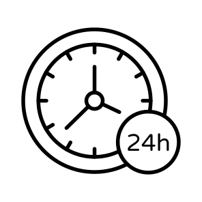 , Hours, Service, Customer, Assistance icon