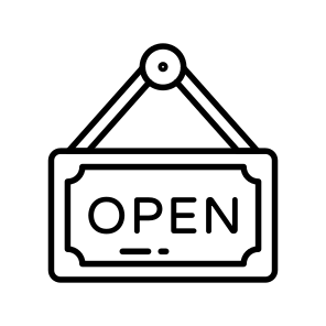 Open, Board, Shop, Store, Announcement icon