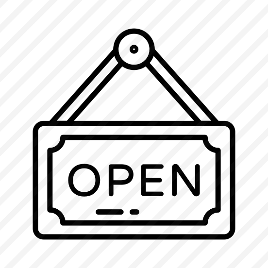 Open, Board, Shop, Store, Announcement preview