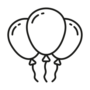 Balloons, Christmas, Celebration, Decoration, Party icon